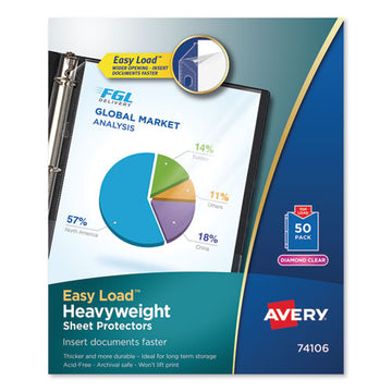 Avery® Top-load Poly Sheet Protectors, Heavy Gauge, Letter, Diamond Clear, 50-box freeshipping - TVN Wholesale